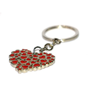 Multiple Love Heart Metal Keychain